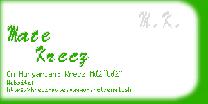 mate krecz business card